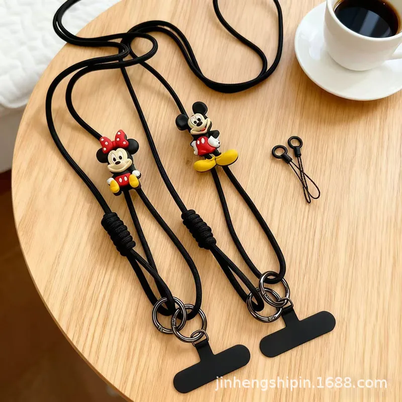 Camera Wrist Strap - สายคล้องโทรศัพท์ลายมิกกี้และมินนี่จากดิสนีย์, สายคล้องข้อมือกันกระแทก, สายคล้องกล้องสไตล์วินเทจ, ของขวัญที่เหมาะสำหรับทั้งผู้ชายและผู้หญิง